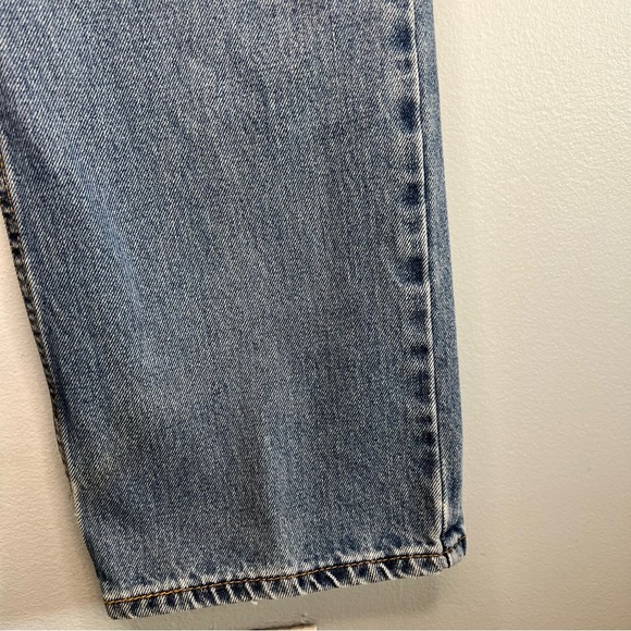 Levi's Mens Straight Fit 505 Jeans 100% Cotton Workwear Sz 36x32 Med Wash Blue - Picture 3 of 12